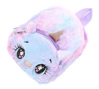 MALUGOGO Plush Unicorn Shoulder Backpack Large Capacity Polyester Purple