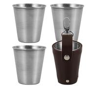 MALUGOGO Portable Spirits Cup 70ml Stainless Steel 5pcs with Sleeve