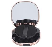 MALUGOGO Portable Travel Loose Powder Container with Puff and Sponge, Refillable Foundation Case Compact for Makeup Storage at Home and On-The-go, Rose Gold