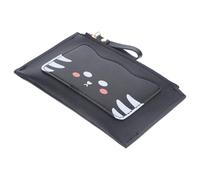 MALUGOGO Pu Leather Card Holder Cartoon Wallet Small Purse Fashionable Lightweight Comfortable Women Girlfriends Outdoor Many Occasions Practical Cat Shape Birthday Valentine