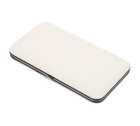 MALUGOGO PVC Eyelash Tweezers Organizing Bag White Storage Holder for Makeup Tools Easy to Carry Travel Cosmetic Storage Case