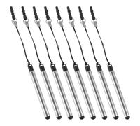 MALUGOGO Retractable Stylus Pens Portable 8pcs with Plastic and Metal Bodies Lightweight Precision Touch Pens for Touchscreen Devices and Phones for Tablets and Mobile Use