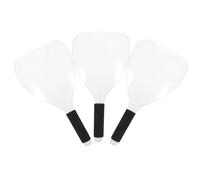 MALUGOGO Reusable Plastic Hairdressing Face Shield for Face Protection with Handle 3pcs High Transparency Design for Salon Use during Shampooing and Hair Styling Activities