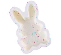 MALUGOGO Reusable Silicone Easter Cake Baking Mold for DIY Dessert and Biscuit Making, Easy to Demould White Creative Cake Pan Suitable for Home Baking