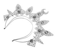 MALUGOGO Rhinestone Crown Headband for Party Hair Decor Multi-purpose Hair Hoop for Bridal Decorative for Princess Costume Birthday Crown