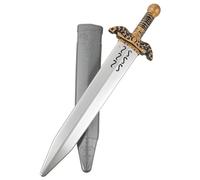 MALUGOGO Roman Cosplay Sword Prop Silver Plastic Interactive Sensory Sword for Outdoor Play and Park Use with Simple Design and