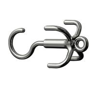 MALUGOGO Rotating 4-Claw Belt Hanger and Coat Hat Hook Multi-Functional Clothes Rack for Wardrobe Storage with Swivel Design Suitable for Belts, Hats, Bags, and Scarves