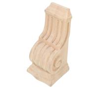 MALUGOGO Rustic Shelf Corbels Wooden Decorative Brackets with Elegant Carved Detailing and Stability, Khaki Wood Corbels for Living Room and Home Spaces, Traditional French-inspired Vintage