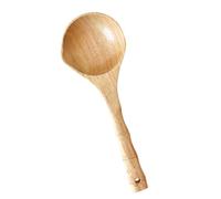 MALUGOGO Sauna Wooden Water Ladle with Long Bamboo Handle 25cm Bathing Scoop Spoon Multi-Purpose Wood Ladle for Steam Room and Spa Use