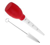 MALUGOGO Silicone Turkey Baster for Easy Maintenance with Efficient Oil Extraction and Versatile Usage, Includes Cleaning Brush for Cooking and Slow Cooking Meats and Poultry