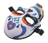MALUGOGO Skull Ghost Mask for Cosplay Blue Full Face Plastic Mexican Masquerade Party Mask for Men and Women for Halloween Day of The Dead Events