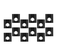 MALUGOGO Sliding Nuts Hammer Head Black Carbon Steel Zinc Plated 12pcs T Slot for and Fastening Extrusion Profiles T Slot Rails