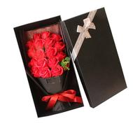 MALUGOGO Soap Rose Bouquet Box for Women Soap Roses in Bouquet Flower for Valentine's Day Birthday Celebration