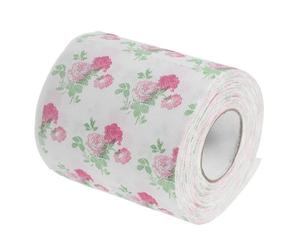 MALUGOGO Soft Flower Pattern Toilet Paper Roll Made from Wood Pulp with Unique Rose Print Design, Space Saving and Visually Appealing for Home and Travel Use
