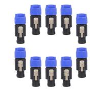MALUGOGO Speaker Plug High Connection Reliability and Good Electrical Conductivity 10pcs Four-connector with Housing for Stage Loudspeaker Wiring and Audio Connections