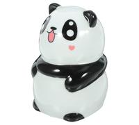 MALUGOGO Spice Shaker Jar Portable and Space Saving Ceramic Panda Shaped Seasoning Container with Unique Cartoon Design for Kitchen and Outdoor BBQ Grill
