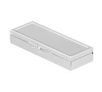 MALUGOGO Stainless Steel Chewing Gum Container Rectangular Anti-Rust Water-Proof Silver Candy Case Portable for Anywhere