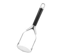 MALUGOGO Stainless Steel Potato Masher Ergonomic Handle Smooth Mashing of Potatoes Pumpkin Handheld Vegetable Presser Hanging Kitchen BBQ Camping Use