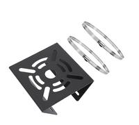 MALUGOGO Steel Pole Mount Bracket for Security Camera with Rotation and Multiple Holes Design, Sturdy Black Antenna Pole Mount Adapter Suitable for Outdoor Surveillance Installation