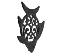 MALUGOGO Stepping Stones for Garden Walkway Fish Cast Iron Black, Decorative Stone for Yard Home Decoration, Detailed Craftsmanship