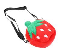 MALUGOGO Strawberry Plush Purse with Adjustable Strap, for Travel and Photography Props, Comfortable Crossbody Bag for and Small Essentials Random Color