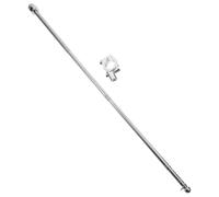 MALUGOGO Telescopic Bike Flagpole Holder for Motorcycles and Bicycles, Stylish Silver Aluminium Alloy and Steel Construction, Easy Installation Multi-purpose Handlebar Accessory for Outdoor