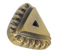 MALUGOGO Tibetan Vajra Stand Copper Finish Ritual Base for Buddhist Temple Decoration and Home Ornament Sacred Symbol with Fine Carvings Display for Spiritual Strength and Collection