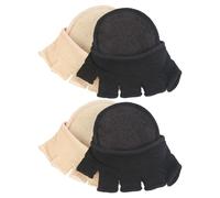 MALUGOGO Toe Topper Liner Socks Women for High Heels 2 Pairs Elastic Chinlon Material Keep Feet Dry Half Socks