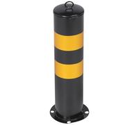MALUGOGO Traffic Warning Column Stainless Steel Safety Posts with Reflective Film Yellow Road Pile Sturdy and Stable Not Easy to Fall for Road Divisions and Sidewalks