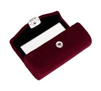 MALUGOGO Velvet Lipstick Holder with Mirror and Fake Pearl Lightweight Cloth Makeup Lipstick Case for Daily Use and Outdoor to Avoid Dirtying Your Bag