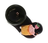 MALUGOGO Vintage Ceramic Incense Holder Porcelain Stick Burner for Office Bedroom Yoga Relaxation Handmade Chinese Lady Aromatherapy Censer Compatible with Stick Coil Incense