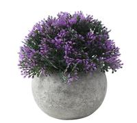 MALUGOGO Vintage Small Plant Ornament Fake Flower in Purple Paper-plastic Material, Odourless and Not Easy to Deform, for Windowsill or Resort Home Décor
