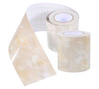 MALUGOGO Wallpaper Borders Self Adhesive 2 Rolls PVC Skirting Board Covers with Quick Installation for Bedroom and Balcony Decorative Wall Trim Self Adhesive Marble Skirting Board Tape