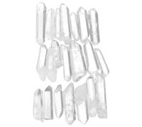 MALUGOGO White Crystal Hexagonal Quartz Point 3-4cm for Wire Wrapping Stones and Jewelry Making, Natural Crystal Decorative Home Accent for Yoga Studio or Tabletop Decor, 300g