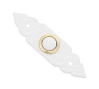 MALUGOGO Wired Vintage Door Bell Push Button with Rustic Finish, Surface Mount Metal Doorbell Switch for Home Porch and Office, Replacement Retro Decorative Door Chime Button with Screws