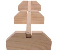 MALUGOGO Wooden Chicken Perch Khaki for Hens and Roosters with Smooth Surface and Well Polished Finish Farmhouse Chick Perch Suitable for Indoor and Outdoor Use