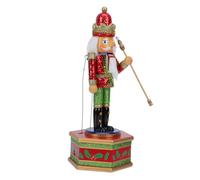 MALUGOGO Wooden Nutcracker Musical Box Desktop Ornament Xmas Party Favor Decorative Soldier Craft for Holiday Home Decor