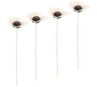 MALUGOGO Wooden Reed Diffuser Sticks with Artistic Design 4pcs Decorative and Replaceable Diffuser Wands for Essential Oil Bottles for Indoor Decor and Small Vase Decorations