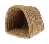 MALUGOGO Woven Semienclosed Nesting Box for Hamsters and Chickens, Cozy and Secure Small Sleeping Bed Providing a Nurturing Environment, for Backyard and Farm Use