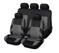 MALVCD Car Seat Covers Full Sets for Toyota Yaris Hybrid 2020-2024 5 Places, Universal Front Back Cloth Seat Cover Seat Cushions Protectors Breathable Nonslip Accessories,B/Gray