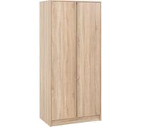 Malvern 2 Door Wardrobe in Sonoma Oak Effect Finish Hanging Rail and Shelf