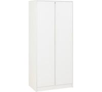 Malvern 2 Door Wardrobe in White Finish Hanging Rail and Shelf