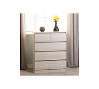 Seconique Malvern 3+2 Drawer Chest - Urban Snow