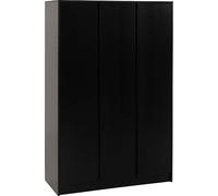 Seconique Malvern 3 Door Wardrobe - Black, Black
