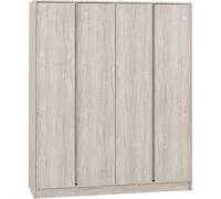 Malvern 4 Door Wardrobe Urban Snow Beige Recessed Handles