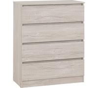 Malvern 4 Drawer Chest in Beige Urban Snow Finish Recessed Handles