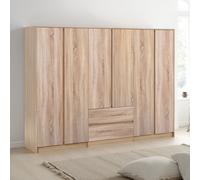 Malvern 6 Door 2 Drawer Wardrobe Sonoma Oak Effect