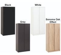 Seconique Malvern 2 Door Wardrobe In White Finish Hanging Rail And Shelf