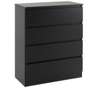 Seconique Malvern 4 Drawer Chest - Black, Black