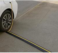 Malvern EV Clips EV Charging Cable Protector Ramp 1.5 m x 83 mm Heavy Duty Rubber Floor Cover - Yellow/Black